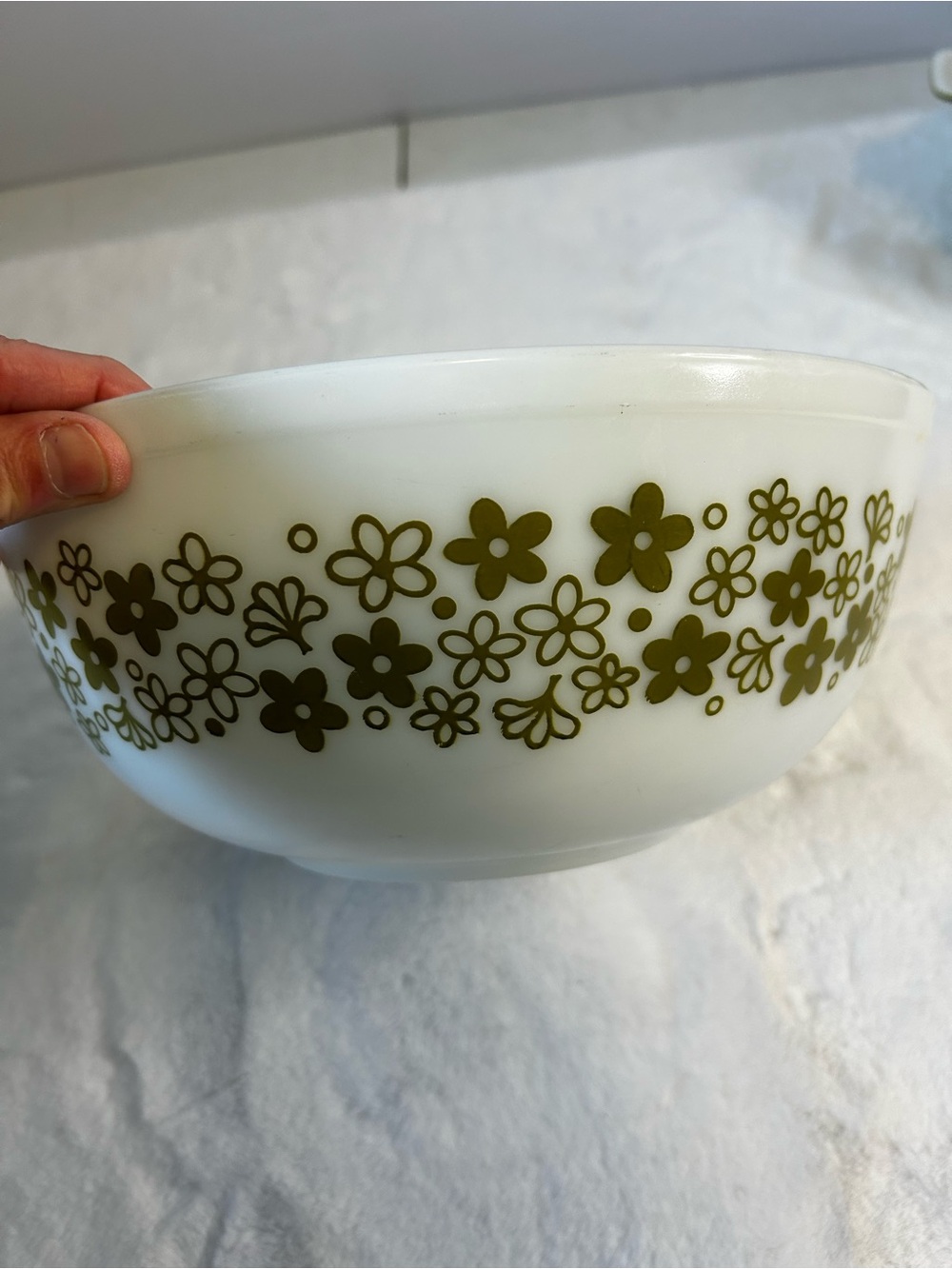 Vintage Pyrex Spring Blossom Crazy Daisy Cinderella Mixing Bowl 403 - Picture 6 of 7